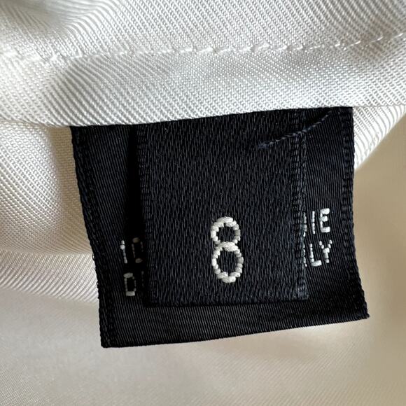 Ralph Lauren BLACK LABEL NEW Blouse Top Women 8 White Silk Quiet Luxury Designer - Picture 10 of 14